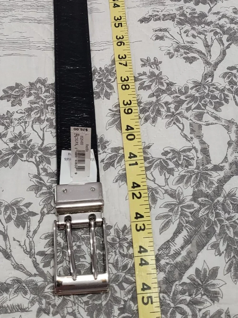 Vintage Rolf's Dark Red & Black Faux Snake Skin Reversible Belt Size Large